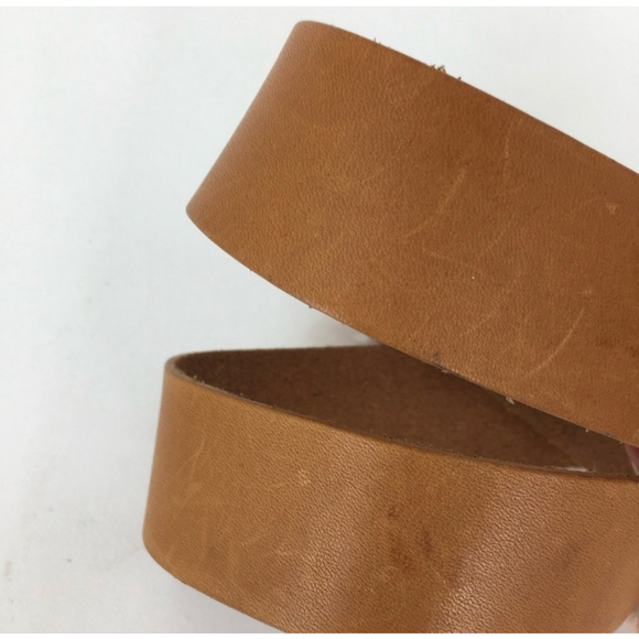 Vintage Omega Brown Leather Belt – Women’s Size Small – Tan Square Lucite Buckle - Picture 8 of 8